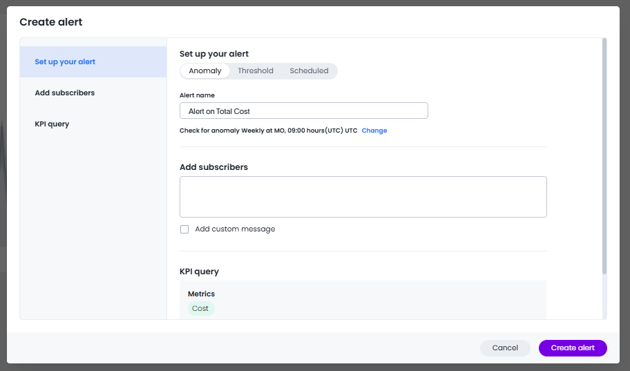 Setting Up KPI Alerts